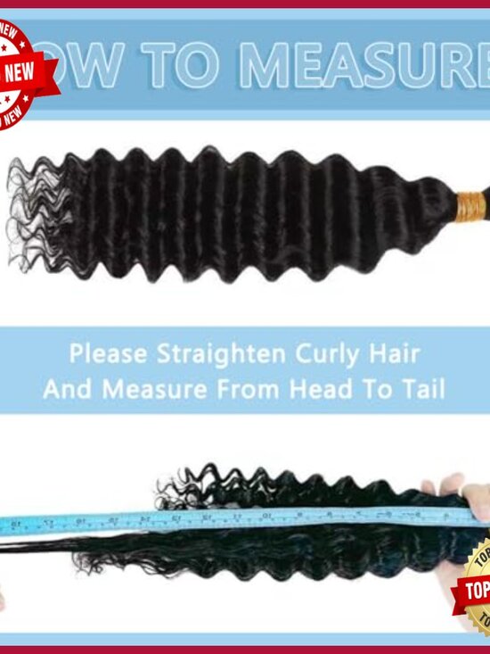Deep Wave Human Hair Braiding Extensions 150g 6 Bundles 24 Inch main image 6